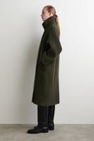 DOPPELREIHIGER LANGER OVERSIZED-MANTEL AUS WOLLE