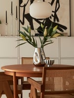 Mundgeblasene Glas-Vase Mirror, H 26 cm | Westwing