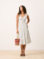 Rouje Paris Kleid mi-longue blanche style corset