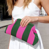 FOUORTUNATE-BEE Clutch Stricktasche gestreift Sommer Strandtasche Urlaub