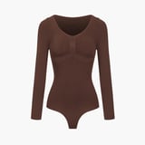 cfab Bodysuit Sculpting Shapewear Longsleeve mit String Teal Mint / S