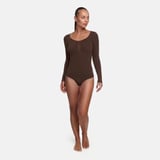 cfab Bodysuit Sculpting Shapewear Longsleeve mit String Teal Mint / S