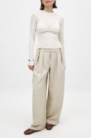 Mid Waist Suit Pants