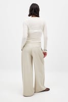 Mid Waist Suit Pants