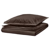 Ikea HAMPFLOCKEL Bettwäsche-Set, 2-teilig - braun 155x220/80x80 cm