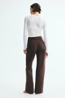 H&M Wide High Waist Jeans - Dunkelbraun, image 4 of 4