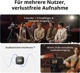 DJI Mic 3 Wireless Microphone | Mini-Mikrofon f. iPhone/Kamera/Android, ultraleicht, adaptive Gain-Steuerung, Dualband-Anti-Interferenz, 28 Std. Nutz., Vlog