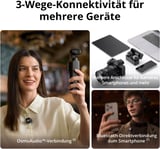 DJI Mic 3 Wireless Microphone | Mini-Mikrofon f. iPhone/Kamera/Android, ultraleicht, adaptive Gain-Steuerung, Dualband-Anti-Interferenz, 28 Std. Nutz., Vlog