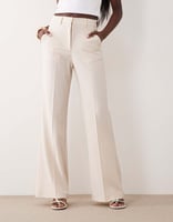 ASOS DESIGN – Snatch – Elegante Schlaghose in Creme