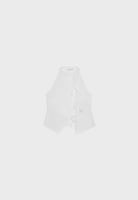 Neckholder-Top mit Knittereffekt und Knoten