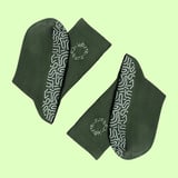 wovencultureshop Organic Cotton Non-Slip Pilates Grip Socks | Yoga, Barre, Reformer Pilates | Green, image 1 of 4