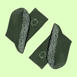 wovencultureshop Organic Cotton Non-Slip Pilates Grip Socks | Yoga, Barre, Reformer Pilates | Green, image 2 of 4