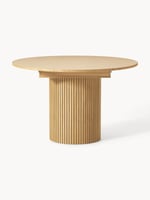 Westwing Ausziehbarer Esstisch Filo mit Rillenstruktur, 120 - 160 x 75 cm
