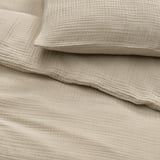 IKEA SCHERSMIN Bettwäsche-Set, 2-teilig - graubeige 155x220/80x80 cm