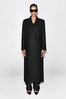COS ELEGANTER DOPPELREIHIGER MANTEL AUS WOLL-MIX SCHWARZ, image 1 of 4