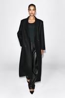 COS ELEGANTER DOPPELREIHIGER MANTEL AUS WOLL-MIX SCHWARZ, image 3 of 4