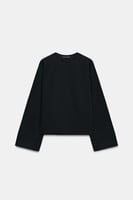 ZARA T-SHIRT MIT RAGLANÄRMELN - Schwarz, Bild 3 von 4