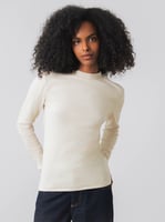 Honest Basics Langarm Shirt mit Stehkragen - Birch, Bild 1 von 4