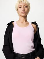 UNIQLO BH-Top (gerippt, Racerback), Rosa, image 1 of 4