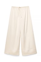 Elastische Taille Mid Rise Satin-Hosen