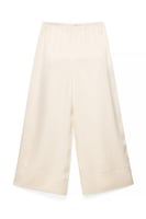 Elastische Taille Mid Rise Satin-Hosen