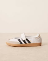 adidas Originals – Samba – Flache Mary-Jane-Schuhe in Weiß und Schwarz