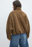 Oversize-Jacke aus Wildlederimitat
