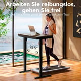 HUANUO Height-adjustable desk with drawer, 100 x 60 cm, walnut | Whole table top, USB charging port