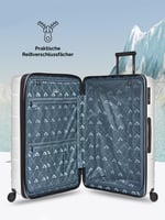 Bergpfeil Suitcase Set 3-Piece Hard Case Lightweight S M L | Suitcase set 3-piece unisex polypropylene black travel series