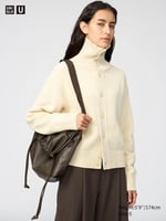 UNIQLO 100 % Lammwolle Strickjacke (Stehkragen) für Damen, Bild 1 von 2