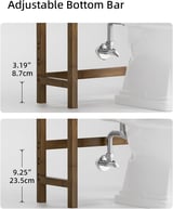SMIBUY Bamboo Toilet Shelf, Adjustable Washing Machine Shelf, Bathroom Shelf with 3 Shelves