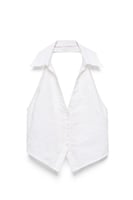 Neckholder-Top mit Stickerei