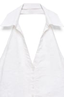 Neckholder-Top mit Stickerei