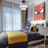 Cainjiazh Modern Mini Kristall-Deckenleuchte, Schwarz | Bündige moderne Deckenlampe mit wechselbaren E27 Leuchtmitteln für Schlafzimmer, Flur, Küche und Bad