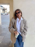 Weekend Blazer Checked Oat - Checked oat Weekend Blazer Checked Oat
