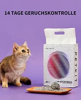 PETKIT 5 in 1 Gemischtes Katzenstreu, Spülbar, Geruchsfrei, Aktivkohle