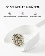PETKIT 5 in 1 Gemischtes Katzenstreu, Spülbar, Geruchsfrei, Aktivkohle