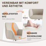 BERYTH Desk Chair, Office Chair, Home Office, Swivel Chair, Velvet Make-Up Chair with Armrests