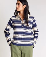 Balzac Paris Maria navy and ecru striped Polo, Bild 1 von 4