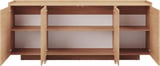 Mirjan24 Jundia K4D JA02 Chest of Drawers with 4 Doors (Baltic Storm) | Sideboard in Japandi style with distinctive wood grain