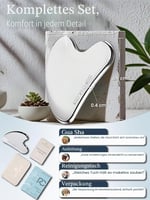 Rena Chris Stainless Steel Gua Sha Stone, Guasha Stone for a Defined Jaw Line, Facial Swelling, Skin Care Gift - Silver