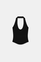 ZARA NECKHOLDER-TOP MIT ABGERUNDETEM SAUM