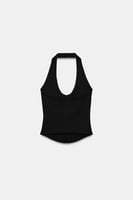 ZARA NECKHOLDER-TOP MIT ABGERUNDETEM SAUM