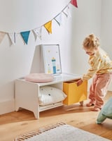 Kave Home Nunila Aufbewahrungsmöbel aus weißem MDF 78 cm