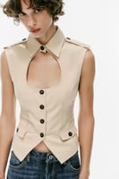 ZARA TRENCH-TOP MIT SCHLITZ