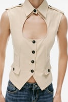 ZARA TRENCH-TOP MIT SCHLITZ