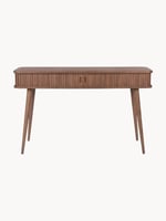 Holz-Konsole Barbier mit Rolltüren und geriffelter Front