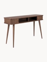 Holz-Konsole Barbier mit Rolltüren und geriffelter Front