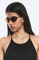 WEEKDAY UNISEX-SONNENBRILLE MIT OVALEM METALLRAHMEN
