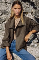 ZARA JACKE IN WILDLEDEROPTIK MIT GÜRTEL